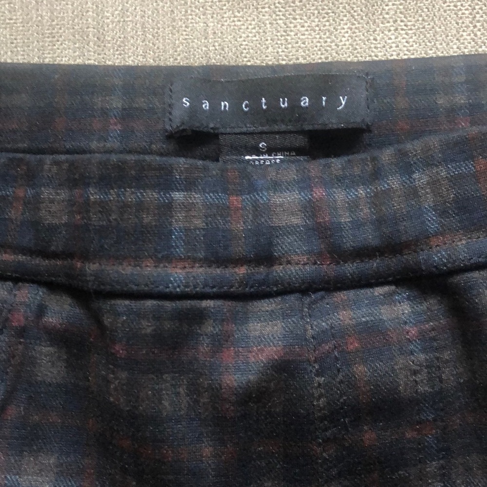 Sanctuary plaid stretchy pants.